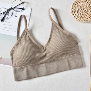 Bustiera Sport pentru Dama, cu Bretele si Spatele Gol, Fara Cusaturi, Model Push Up, Marime S/M, Gri Inchis