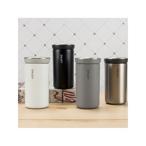 Cana pentru Cafea si Ceai, Model Enjoy, Otel Inoxidabi, Alb, 350 ml - Img 4