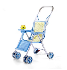 Carucior Pentru Copii, Ultracompact, Model Sport, Roti Duble, Albastru - Img 2