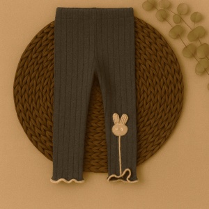Dres fara Talpa pentru Copii, Gri Inchis, cu Iepuras, Bumbac Gros
