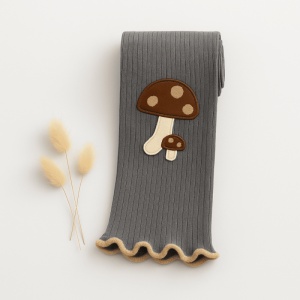 Dres Fara Talpa pentru Copii, Gri Inchis, Model cu Ciupercuta, Bumbac - Img 2