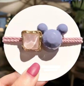 Elastic pentru Par cu Accesoriu Mickey Lila