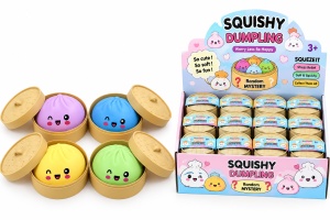 Jucărie Antistres XL Squishy Dumpling pentru Copii, 15 cm, Culori Aleatorii, 3 Ani+