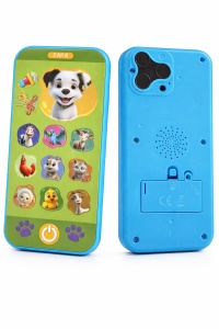 Jucărie Educativă Tip Smartphone cu Touchscreen, Povești și Sunete, 14 Taste, Albastru - Img 3