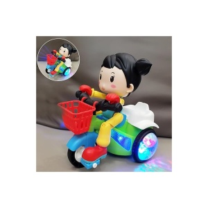 Jucarie Interactiva Fetita cu Tricicleta, Multifunctionala, cu Lumini si Muzica, Plastic, 12 luni+ - Img 2