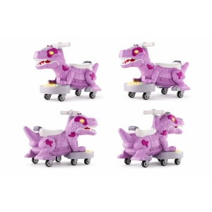 Jucărie Ride-On Dinozaur Mov cu Lumina LED și Mișcare 360°, pentru Copii 1–3 Ani - Img 2