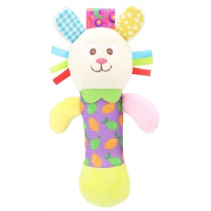 Jucarie Senzoriala Multicolora pentru Bebe, Plus, cu Sunet, Model Iepure