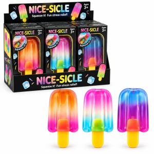 Jucărie Squishy în Formă de Înghețată pe Băț,, Multicoloră, Culori Aleatorii, 3 Ani+