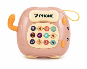 Jucarie Telefon Multifunctionala, cu Sunete, Plastic, Roz, 12 luni+