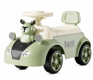 Mașinuță Ride-On pentru Copii 1-3 Ani, cu Lumini LED și Muzică, Model Ren, Verde - Crem