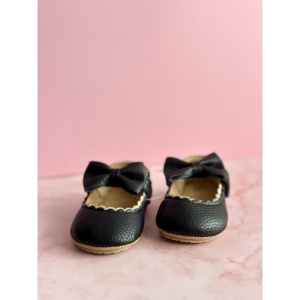 Pantofi Bebe, cu Fundita, Negru - Img 2