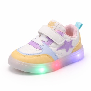 Pantofi Sport pentru Copii cu LED, Multicolori, Talpă Luminoasă Flexibilă, Închidere cu Scai, Design Modern și Confortabil