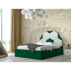 Pat tapitat copii Minge alb/verde