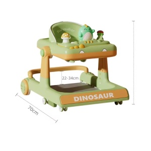 Premergator Reglabil pentru Bebelusi, Roz, Model cu Dinozaur, 6 luni+ - Img 2