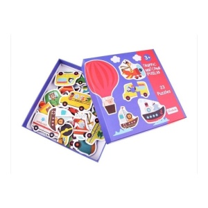 Puzzle din carton, Model Vehicule, 48 piese, Varsta 3 ani + - Img 2