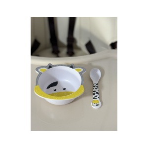 Set Diversificare Bebelusi, 2 Piese, Bambus, Model Vacuta - Img 2