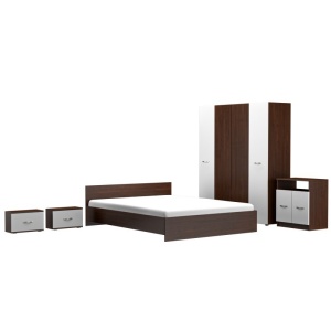 Set Dormitor Urban Wenghe cu Comoda TV +Living - Img 2