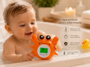 Termometru Digital Pentru Baie, Bebelusi, Crab - Img 2
