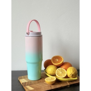 Termos Multicolor, Otel Inoxidabil, cu Pai si Maner, Model 1, 900 ml