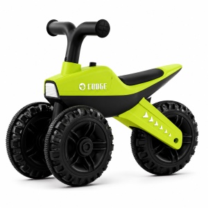 Tricicletă fără Pedale pentru Copii Tip ATV, cu Ghidon, Șezut și 3 Roți Late, Verde-Negru,12 luni +