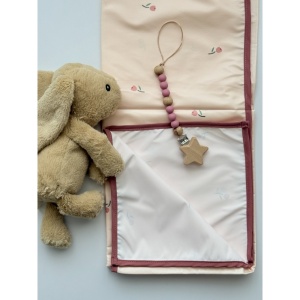 Aleza Impermeabila bebe, Reutilizabila, 68x88 cm, Piersic cu Flori - Img 2