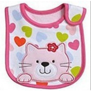 Bavetica Roz, Prindere cu Scai, Textil, Multicolor, Model Pisica