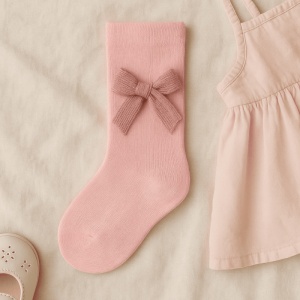 Dres cu Talpa pentru Copii, Roz, Funda Roz, Bumbac Gros - Img 2