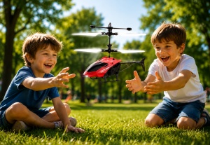 Elicopter cu Inductie, Control Tactil, Sistem Gyroscopic, Incarcare USB, Alb/Rosu, Varsta 14+ - Img 2