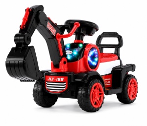 Excavator de Împins pentru Copii cu Lumini, Muzică și Cupă Mobilă – Roșu, 1 – 3 ani