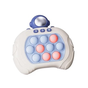 Joc Interactiv Consola Pop It, Cu Muzica Si Lumini, Antistres, Astronaut Albastru - Img 2