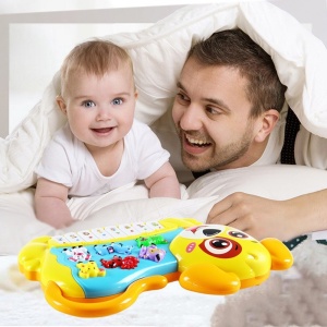 Jucărie Interactivă Educativă Mini Orga, cu Sunete, Model Cățeluș, Multicolor, 12 luni+ - Img 2
