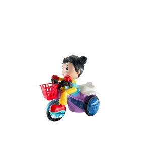 Jucarie Interactiva Fetita cu Tricicleta, Multifunctionala, cu Lumini si Muzica, Plastic, 12 luni+