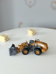 Jucarie Masina Exterior Excavator, Galben, Metal, 20 cm, 3 ani+ - Img 2