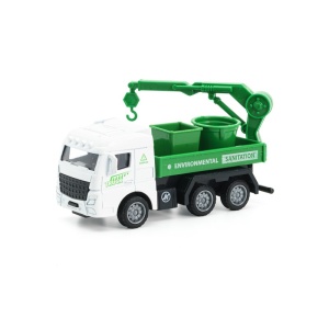 Jucarie Masina Model 1, Verde si Alb, Metal, 14 cm, 3 ani
