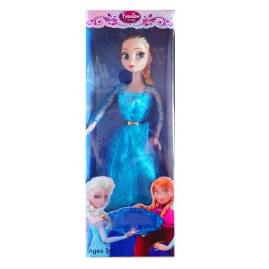 Jucarie Papusa Regina Ghetii, Model 1, Plastic, Fara Pantofi, 27 cm, Rochie cu Sclipici, 2 ani +