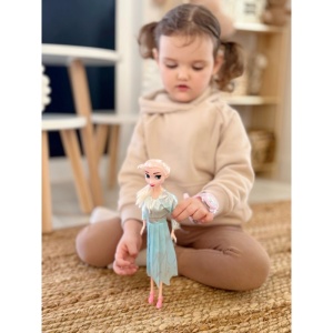 Jucarie Papusa Regina Ghetii, Model 2, Plastic, 29 cm, Bleu, 2 ani +