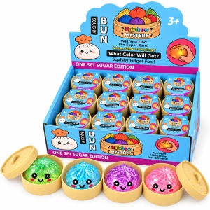 Jucărie Squishy Dumpling cu Particule de Sclipici în Interior, Culori Aleatorii, 3 Ani+ - Img 2