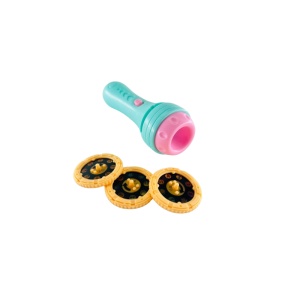 Lanterna Proiector imagini pentru copii, 3 Discuri, 12 cm, Roz/Turquoise