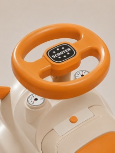Mașinuță Ride-On pentru Bebeluși și Copii 0-4 Ani, Plastic PP,Crem – Galben - Img 4