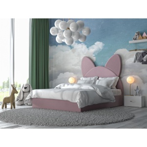 Pat Tapitat Sweety Pentru Copii, Roz, 140x200 cm