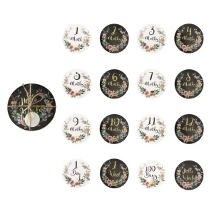 Set 16 Cartonase Foto pentru Primul An de Viata, Hartie, 13 cm