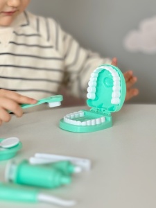 Set de Joaca Medic Dentist, Plastic, 9 piese, Turquoise - Img 3