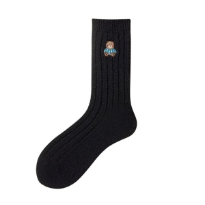 Sosete Groase pentru Dama, Negru, Model Ursulet, 35-38