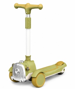 Trotinetă Premium pentru Copii 3-6 Ani cu 3 Roți, Pliabilă, Înălțime Reglabilă – Verde