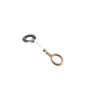 Accesoriu Pentru Patut, Lemn, Textil si Clopotel, Cerc, 29 cm
