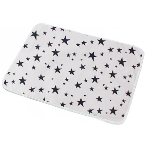 Aleza Impermeabila Bebe, 48-68cm, Reutilizabila, Alb cu Stelute