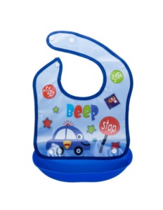 Bavetica impermeabila cu buzunar pentru hrana din plastic - Img 2