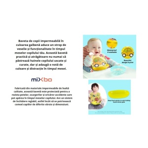 Bavetica impermeabila cu buzunar pentru hrana din plastic - Img 2