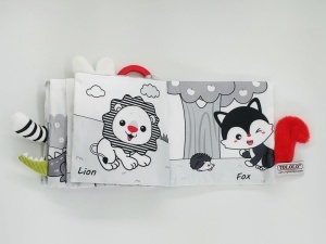 Carte Senzoriala Animale din Padure, Textil, Multicolor, 0 luni+ - Img 2