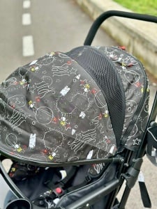 Carucior bebe cu balansoar 3 in 1 Multifunctional, Cadru Aluminiu, roti din cauciuc, Z7 Happy Planet - Img 5